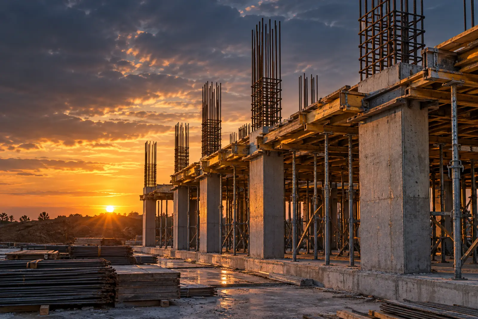 Betonarme karkas için yapay zekâ ile oluşturulmuş temsilî görsel